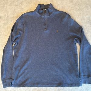 Men’s Polo Mock Neck Long Sleeve Large